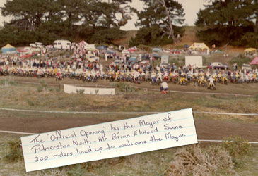 Taikorea MX Park offical opening by the Palmerston North Mayor Brian Elward 1975